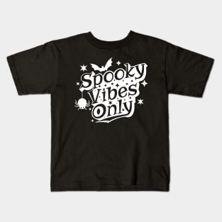 Spooky Vibes Only Ghostly Halloween Design Kids T-Shirt